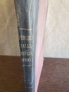 Very Cool Vintage 1904 Bound Collection Fergus Falls Weekly Journal Approx 26 x 20
