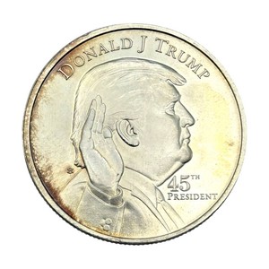 Donald J. Trump 45th President  1 oz .999 Fine Silver White House Round