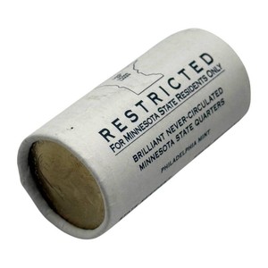 2005-P Minnesota Statehood Quarter  Restricted Brilliant Uncirculated Roll  $10 Face Value