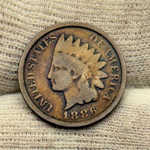 1886 Indian Head Cent  Better Date 19th-Century U.S. Coin