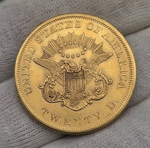 1861 $20 Liberty Head Gold Double Eagle Gold Coin – Civil War Era