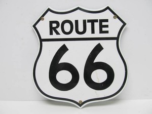 Newer Porcelain Enamel ROUTE 66 Advertising Sign