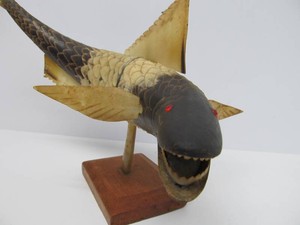 Larger Vintage Genuine Buffalo Horn Fish Sculpture&nbsp