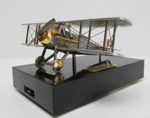 SPAD XIII Airplane Radio wCast Metal Model Plane on Top