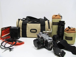 Vintage CANON Model AE-1 Film Camera wCase Lenses &amp Accessories