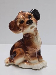 Cute Vintage 1950s era Ceramic Dog Figurine