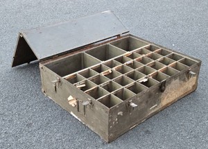 Large Original WW2 Officers&nbspField Desk wMultiple Compartments