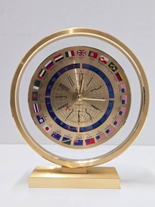 Brass BULLOVA World Desk Clock&nbsp