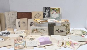 Large Estate Lot of Antique Paper Ephemera, Letters &amp other Items