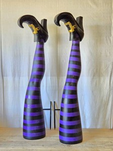 Large Buried Witch Legs Halloween Decoration - 33 Tall