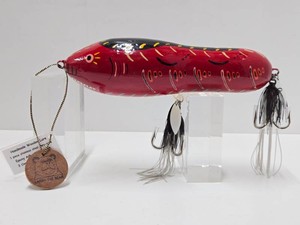 Large Signed Danny Root Oversized Wood Fishing Lure&nbsp