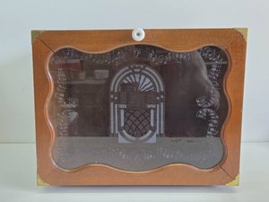 vintage Etched Glass Jukebox Motif Cabinet