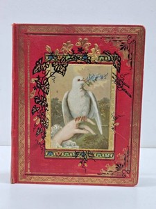 Excellent Antique 19th Century Scrapbook Full of Trade Cards &amp other Interesting Items