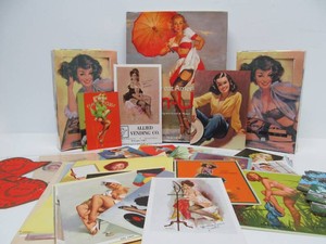 Large Lot of Vintage PINUP Prints etc &amp Some Newer Books etc