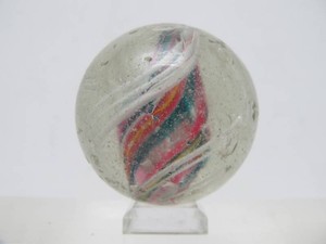 LARGE Antique 2 German Handmade Glass Marble - Has Chips