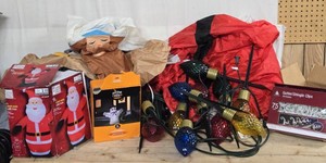 Large Lot of Holiday Inflatable Yard Decorations&nbsp