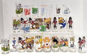 Large Lot of Vintage Character Glasses