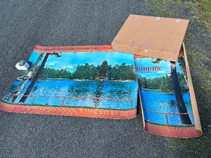 Large Vintage Hamms Beer Advertising Banner