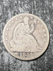 1854-O W/ARROWS US SEATED LIBERTY HALF DOLLAR