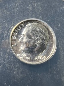 1954 US PROOF ROOSEVELT DIME ANACS PF67