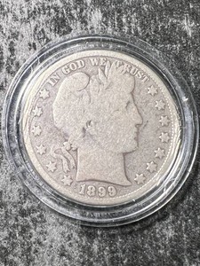 1899 US BARBER HALF DOLLAR IN AIRTITE