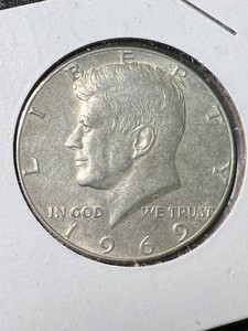1969-D US KENNEDY HALF DOLLAR