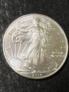 2014 AMERICAN SILVER EAGLE 1 TROY OZ .999 FINE SILVER
