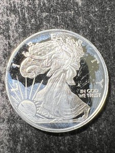 HALF TROY OZ .999 FINE SILVER AMERICAN EAGLE ROUND