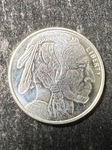 HALF TROY OZ .999 FINE SILVER BUFFALO INDIAN ROUND