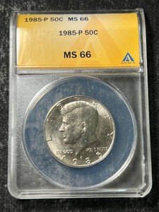 1985 US KENNEDY HALF DOLLAR ANACS MS66