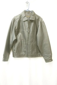 St. John Bay leather jacket zip-up medium