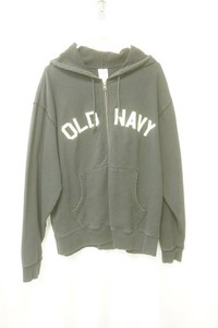 Old Navy Size large full-zip up white logo across chest navy blue