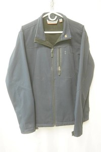 Free county dark navy blue size medium mens softshell full zip-up jacket