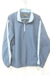 consensus golf size medium dark navy blue windbreaker full zip-up
