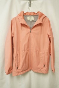 Weatherproof coral hooded rain jacket size medium fish net inner