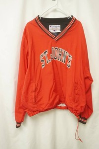 champion red St. Johns university V-neck windbreak pull over size XL
