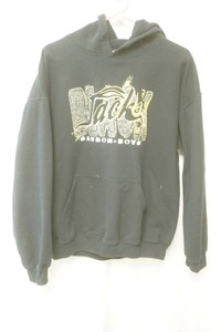 black size large black jacks Dawson Boyd logo pullover hoodie