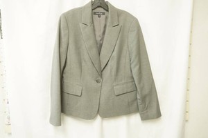 Evan Picone grey single button blazer size 14