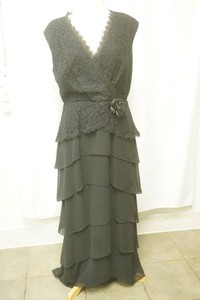Patra size 14 black ruffled dress with black lace and sequined on top