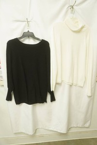 Liz carborne black size medium, Karen Scott white turtleneck size large