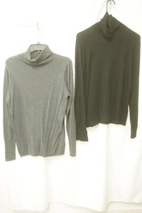 champs Xl black turtle neck pull over top, Worthington size large turtleneck sweater