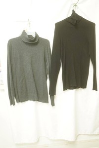 Eddie Bauer grey turtleneck sweater, white house black market black size large turtleneck pullover