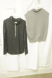 Washington size medium grey ribbed no sleeve knit sweater, dark grey size medium hoodie