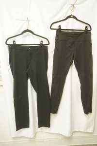 one Jone size 12 black jeans, z by zohba size large leggings with zipper pockets