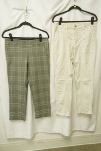 simply vera size medium capri plaid, the straight cop size 8 cargo jeans
