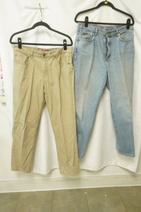 Merona khaki size 3440 jeans, Calvin Klein size 14 blue jeans