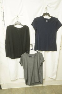 Danskin now size 1x navy blue short sleeve style and co. black long sleeve size xl Sonoma dark grey short sleeve size medium shirts