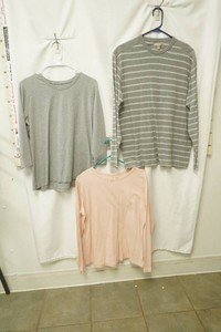 a.n.a size large long sleeve peach shirt George size medium rye white shirt relatively size medium grey shirt