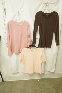 time true peach size medium log sleeve shirt Majic smooth wear free size brown short sleeve size medium peach chairborne