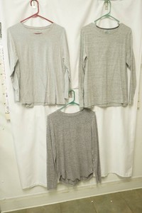 croft & barrow size large grey long sleeve, faded glory size large grey long sleeve, warm and essentials size large long sleeve grey shirt